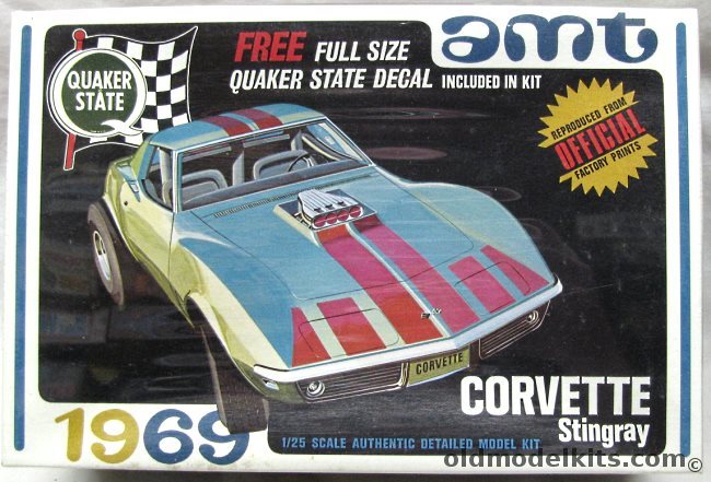 AMT 1/25 1969 Chevrolet Corvette Stingray - Stock / Drag / Custom/ Street Gasser / Road Racing, Y912-200 plastic model kit